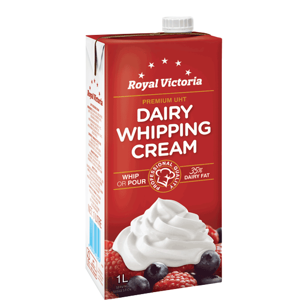 Royal Victoria Dairy Whipping Cream 1L Bega Foodservices SG